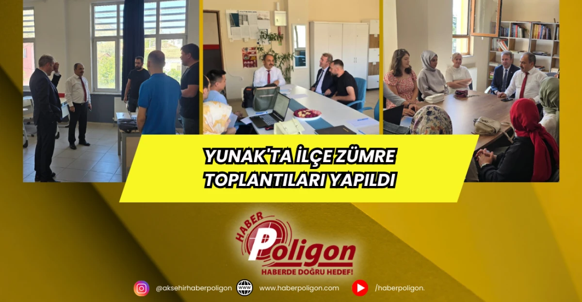 Yunak'ta İlçe Zümre Toplantıları Yapıldı