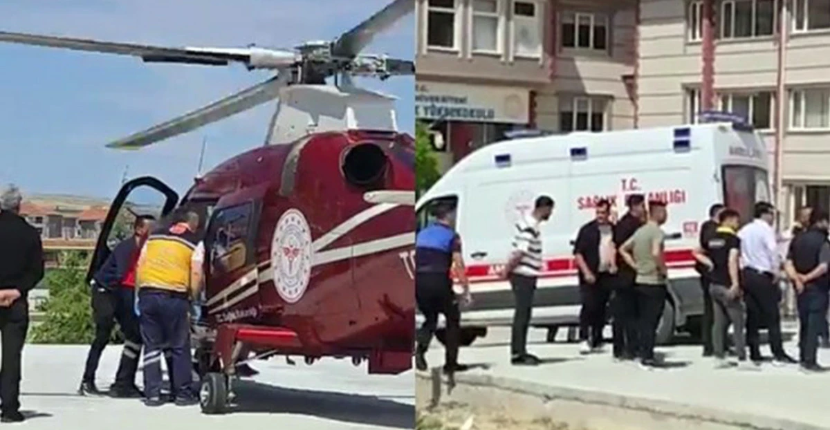 Yunak’ta İş Kazası: Yaralanan Personel Helikopter Ambulansla Hastaneye Sevk Edildi