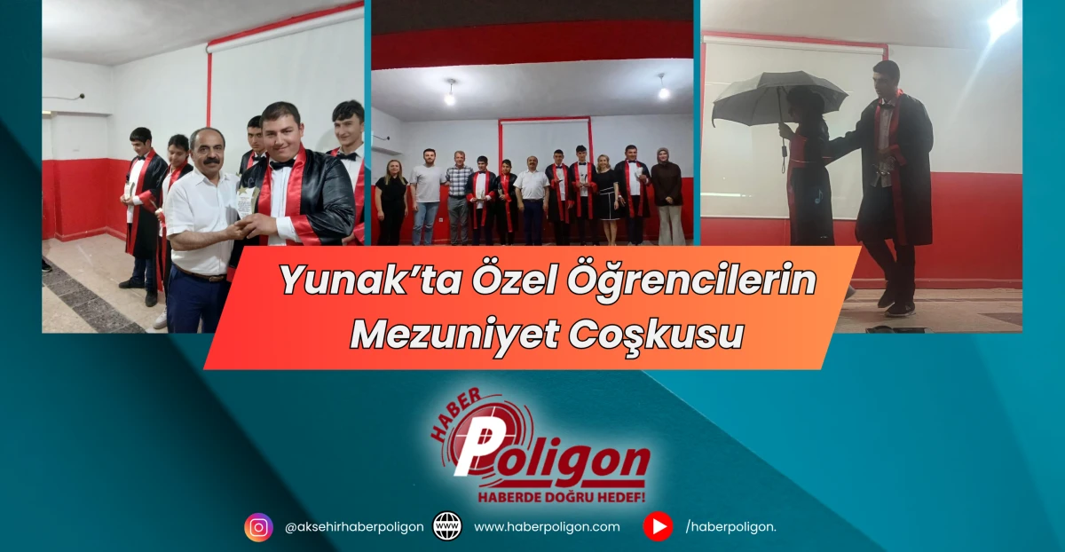Yunak’ta Özel Öğrencilerin Mezuniyet Coşkusu