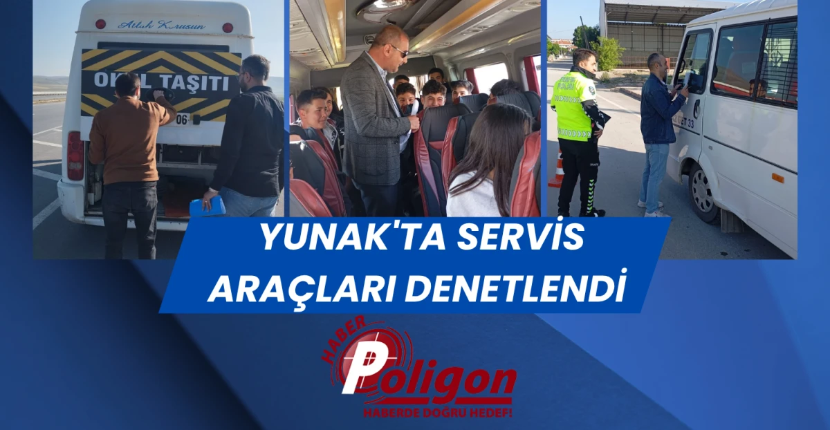 Yunak’ta Servis Araçları Denetlendi