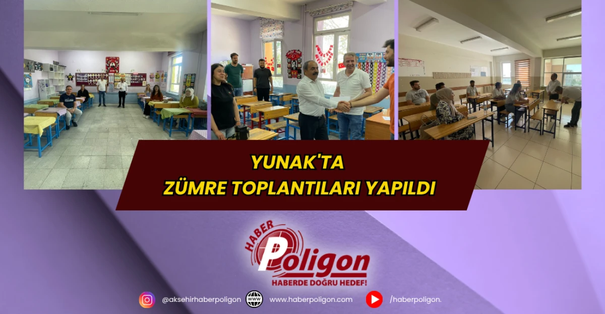 Yunak'ta Zümre Toplantıları Yapıldı